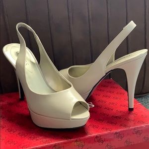 New Guess Peep Toe High Heels